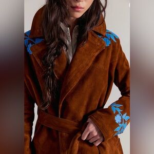 DAN CASSAB BARBARA SUEDE TRENCH SIZE M NWT STUNNING!!!